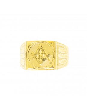 Anel maçonaria masculino em ouro 18k - 0022111 Anel maçonaria masculino em ouro 18k - 0022111